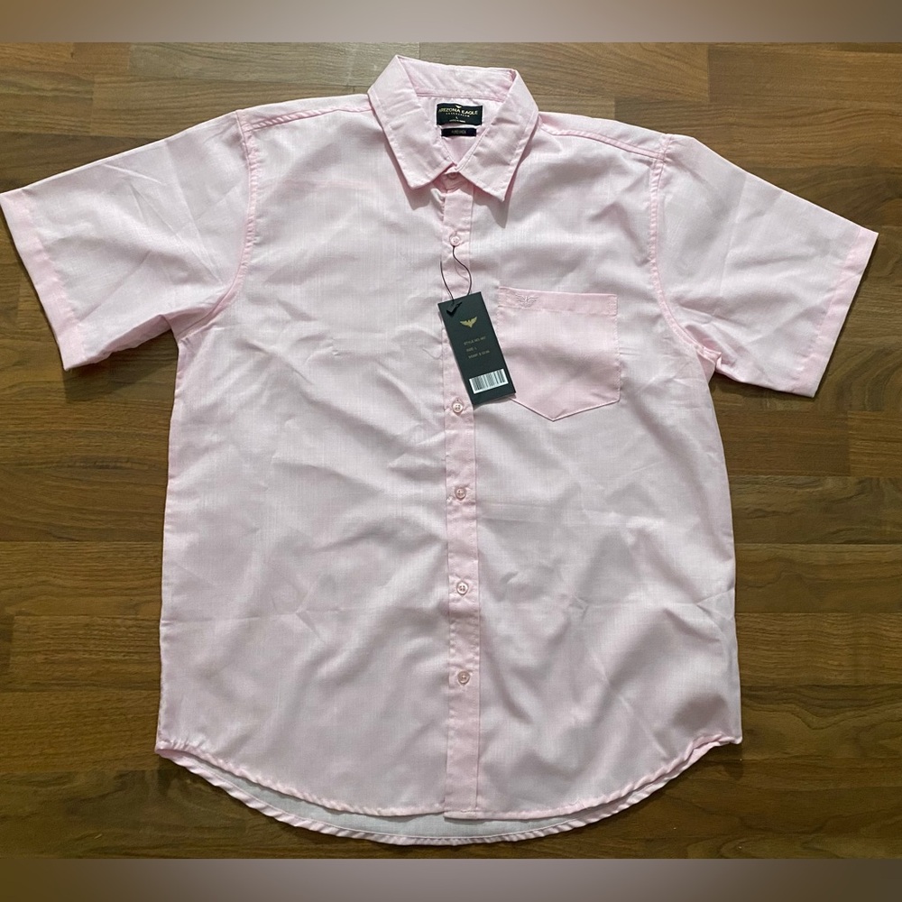 Arizona Eagle Pure Linen Button Down Shirt Size L